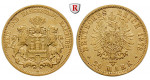 Deutsches Kaiserreich, Hamburg, 20 Mark 1878, J, ss+, J. 210