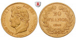 Frankreich, Louis Philippe, 20 Francs 1840, 5,72 g fein, ss