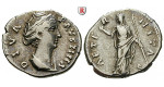 Römische Kaiserzeit, Faustina I., Frau des Antoninus Pius, Denar nach 141, ss+