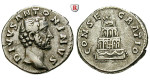 Römische Kaiserzeit, Antoninus Pius, Denar nach 161, ss+