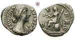 Römische Kaiserzeit, Faustina II., Frau des Marcus Aurelius, Denar 161-176, ss-vz/ss