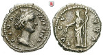 Römische Kaiserzeit, Faustina I., Frau des Antoninus Pius, Denar nach 141, ss+