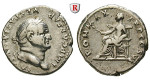 Römische Kaiserzeit, Vespasianus, Denar 75, ss+