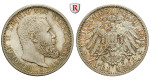 Deutsches Kaiserreich, Württemberg, Wilhelm II., 2 Mark 1912, F, vz-st, J. 174