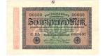 Inflation 1919-1924, 20000 Mark 20.02.1923, II, Rb. 84f