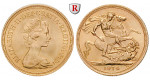 Grossbritannien, Elizabeth II., Sovereign 1974-2022, 7,32 g fein, bfr.