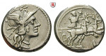 Römische Republik, Anonym, Denar 143 v.Chr., ss+