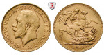 Australien, George V., Sovereign 1911-1931, 7,32 g fein, ss-vz