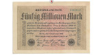 Inflation 1919-1924, 50 Mio Mark 01.09.1923, I-, Rb. 108f