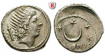 Römische Republik, P. Clodius, Denar 42 v.Chr., vz
