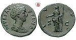 Römische Kaiserzeit, Faustina I., Frau des Antoninus Pius, Sesterz nach 141, ss