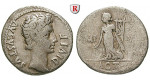 Römische Kaiserzeit, Augustus, Denar 15-13 v.Chr., ss/s-ss
