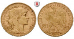 Frankreich, III. Republik, 20 Francs 1899-1914, 5,81 g fein, ss-vz