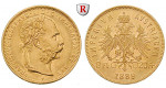 Österreich, Kaiserreich, Franz Joseph I., 8 Gulden 1870-1891, 5,81 g fein, ss-vz