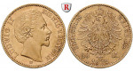Deutsches Kaiserreich, Bayern, Ludwig II., 20 Mark 1872-1873, (ABBILDUNG MÜNZTYP), D, 7,17 g fein, ss, J. 194