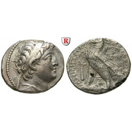 Syrien, Königreich der Seleukiden, Demetrios II., 2. Regierung, Tetradrachme Jahr 183 = 130-129 v.Chr., ss-vz/ss