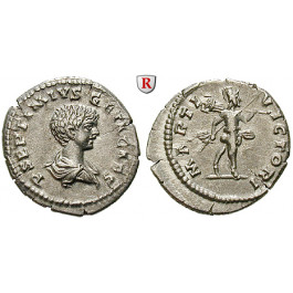 Römische Kaiserzeit, Geta, Caesar, Denar 202-203, vz