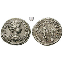 Römische Kaiserzeit, Geta, Caesar, Denar 200, ss-vz