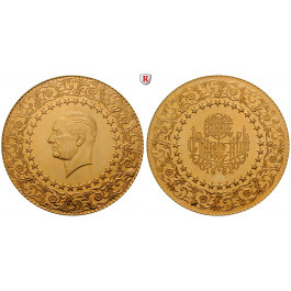 Türkei, 500 Piaster div., 33,09 g fein, vz-st