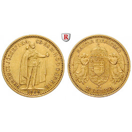 Ungarn, Franz Joseph I., 10 Korona 1904, ss-vz