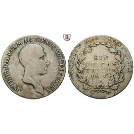 Brandenburg-Preussen, Königreich Preussen, Friedrich Wilhelm III., Reichstaler 1814, ss