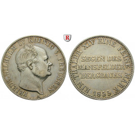 Brandenburg-Preussen, Königreich Preussen, Friedrich Wilhelm IV., Ausbeutetaler 1855, ss+