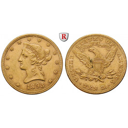 USA, 10 Dollars 1893, ss+