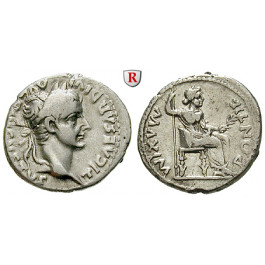Römische Kaiserzeit, Tiberius, Denar 14-37, ss/ss-vz