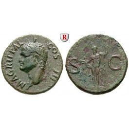 Römische Kaiserzeit, Agrippa, As 37-41, ss-vz/ss