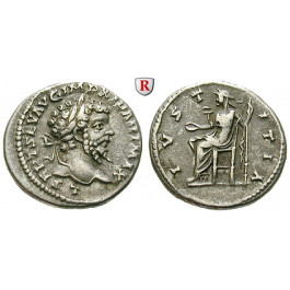 Römische Kaiserzeit, Septimius Severus, Denar 198-200, ss+