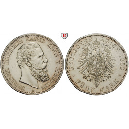 Deutsches Kaiserreich, Preussen, Friedrich III., 5 Mark 1888, A, f.vz, J. 99