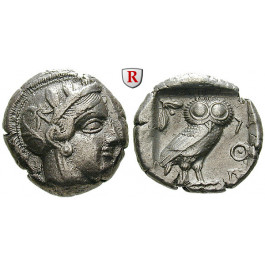 Attika, Athen, Tetradrachme 2. Hälfte 5.Jh. v.Chr., ss/ss-vz