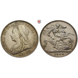 Grossbritannien, Victoria, Crown 1896, ss-vz