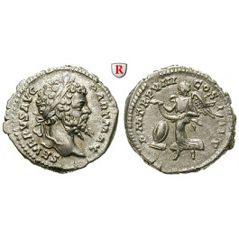 Römische Kaiserzeit, Septimius Severus, Denar 200, vz