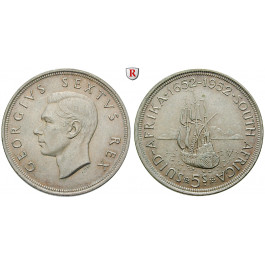 Südafrika, George VI., 5 Shillings 1952, 14,14 g fein, vz+