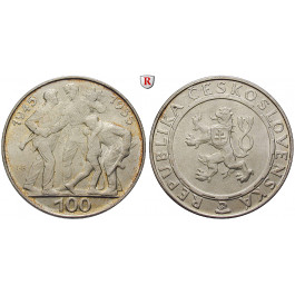 Tschechoslowakei, Republik, 100 Korun 1955, 21,6 g fein, vz