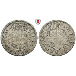 Spanien, Philipp V., 2 Reales 1737, ss+