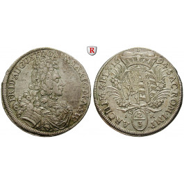 Sachsen, Albertinische Linie, Friedrich August I., 2/3 Taler 1694, ss-vz