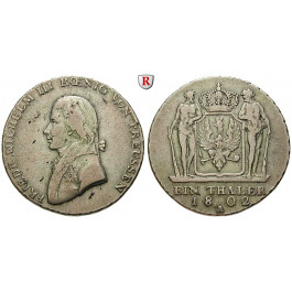 Brandenburg-Preussen, Königreich Preussen, Friedrich Wilhelm III., Taler 1802, ss+