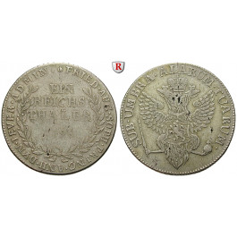 Jever, Herrschaft, Friederika Augusta Sophia, Reichstaler 1798, f.ss