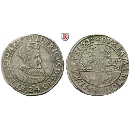 Böhmen, Königreich, Friedrich von der Pfalz, 24 Kreuzer 1620, ss+