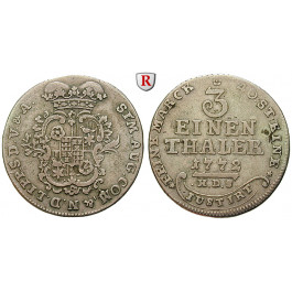 Lippe, Grafschaft, Simon August, 1/3 Taler 1772, ss+