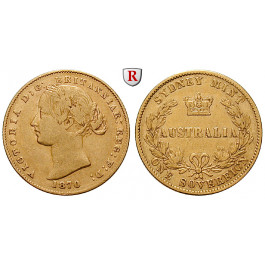 Australien, Victoria, Sovereign 1870, 7,32 g fein, ss