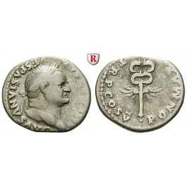 Römische Kaiserzeit, Vespasianus, Denar 71, ss