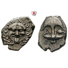 Thrakien-Donaugebiet, Apollonia Pontika, Drachme 5.-4.Jh. v.Chr., ss-vz