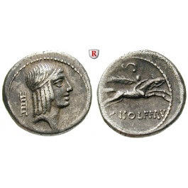 Römische Republik, C. Calpurnius Piso Frugi, Denar 67 v.Chr., ss+