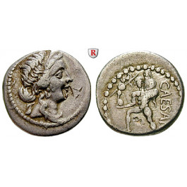 Römische Republik, Caius Iulius Caesar, Denar 48-47 v.Chr., ss