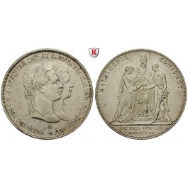 Österreich, Kaiserreich, Franz Joseph I., Doppelgulden 1854, ss-vz