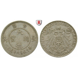 Nebengebiete, Kiautschou, 10 Cent 1909, A, vz+, J. 730