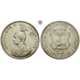 Nebengebiete, Deutsch-Ostafrika, 2 Rupien 1893, ss, J. 714